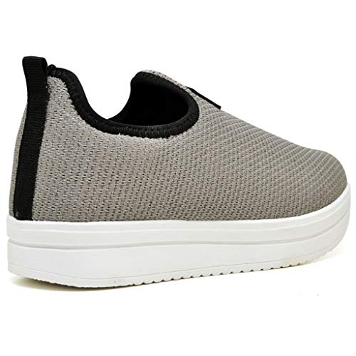 Tênis Meia Flatform Polo Blu Cinza 37