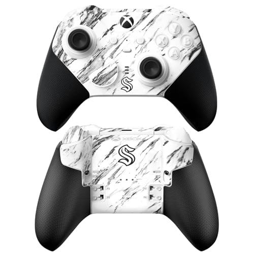 Image of Head Case Designs Officially Licensed NHL Marble Seattle Kraken Vinyl Sticker Gaming Skin Decal Cover Compatible With Xbox Series X & S Elite Wireless Controller Series 2