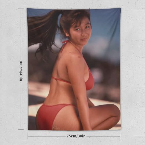 かとうれいこ 加藤丽子 写真集 (33)タペストリー おしゃれ 女性スター 布ポスターインテリア 壁掛けタペスト 背景布 多機能 リビングルームベッドルーム ファッショナブルでトレンディ ユニークなギフト 30"x40" [2]
