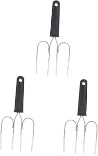 SHOWERORO 3 Pçs Garfo De Peru Grelhador De Presunto De Peru Ao Ar Livre Elevador De Aves Elevador De Aves Elevador De Garfo Assado Para Peru Aço Inoxidável Peru Baster Churrasco Garfo De