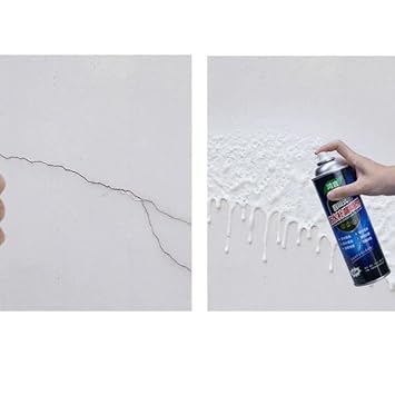 NKK Export- Waterproof Rubber Flexx Repair & Sealant Leak Filler Spray - Point to Seal Cracks Holes Leaks Indoor Or Outdoor Use White Paint (Pack of 1, 450 GM)