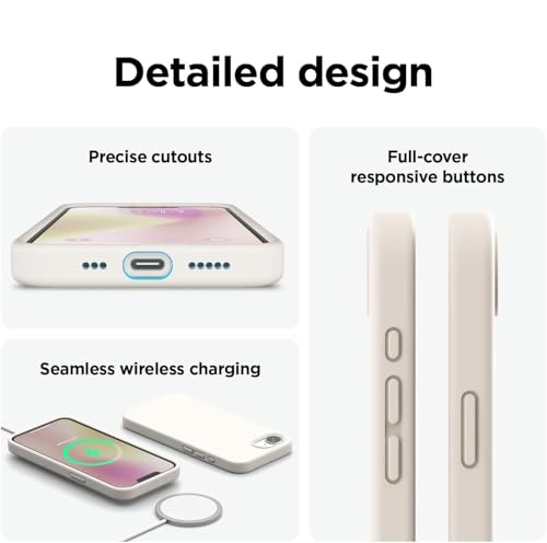 Image of DIZORO Compatible with iPhone 17e / iPhone 16e Case 6.1 inch Liquid Silicone 3 Layers Full Covered Soft Gel Rubber Phone Case,Shockproof Protective Cover with Anti-Scratch Microfiber Lining-Stone Grey