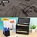 Pencil Dispenser for Classroom Stainless Steel Pencil Holder for Desk, Pencil Dispenser Set with Silicone Organizer & 5 Stickers, Back to School Classroom Must Haves Teacher Supplies (Black)