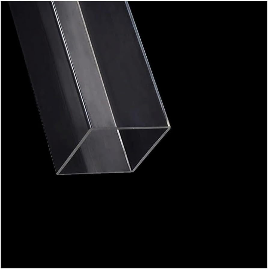 1pcs Acrylic Square Tube Length 390mm, for Garden Supplies 10~100mm Side Acrylic Square Pipe Hollow Duct Transparent Tube PMMA Tubing(200x200x4mm)