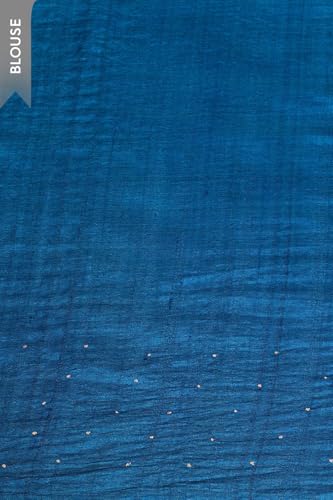 Taneira blue tussar silk saree in tussar silk – image 7