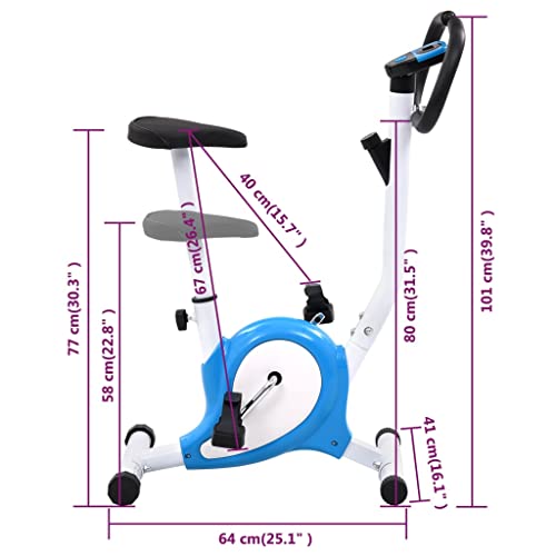 vidaXL Heimtrainer Hometrainer Fitness Fahrrad Bike Cardio Schwarz/Blau/Rot – Bild 5
