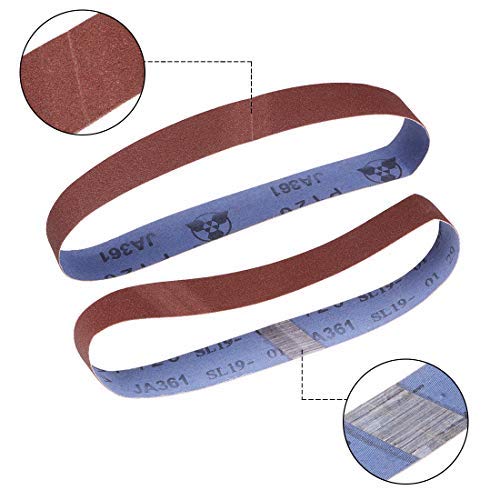 12 pièces bandes abrasives 40 80 120 grain oxyde... – Grandado