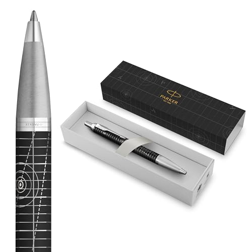 Parker IM Premium Kugelschreiber | Legacy of Flight Kollektion | Chromverzierungen | Mittlere Spitze | Blaue Tinte | Geschenkbox