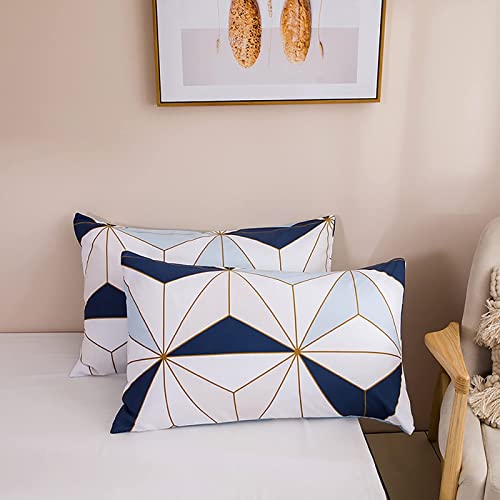 Literie imprimé géométrique avec housse de couette double en microfibre - 7