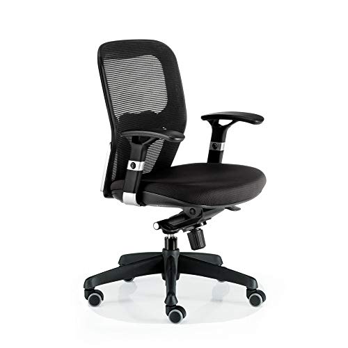 Silla Ergonómica PEGASO Color Negro, Soporte Lumbar Regulable y Asiento"Nido de Abeja"