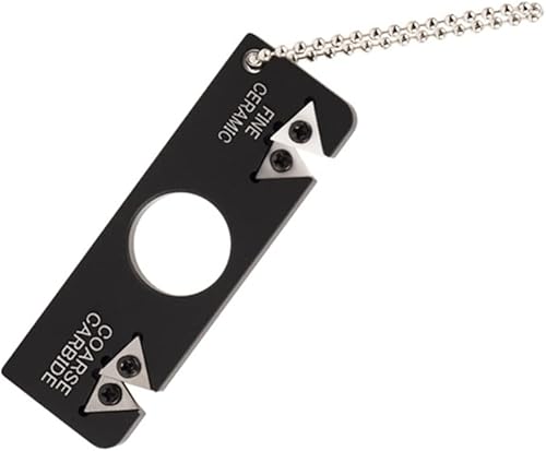 Mini sacapuntas, sacapuntas portátil de bolsillo para piedra de esmeril, herramienta de afilado al aire libre con para salir de camping, senderismo,