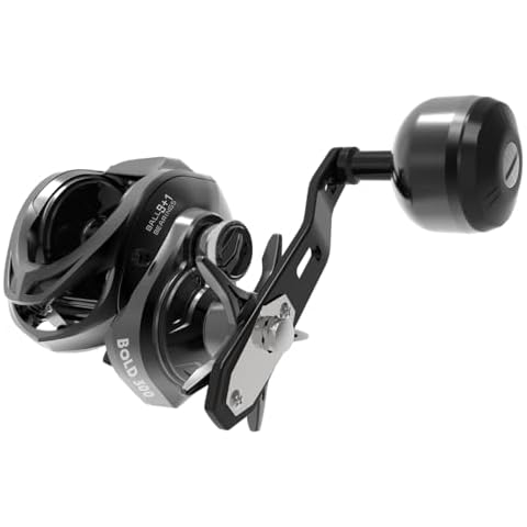 Fishdrops Baitcaster Reel - 40Lbs Max Drag, Durable Carbon Frame, 9+1 Ball Bearings, Anti-Corrosion - Ideal for Freshwater & Saltwater Fishing Adventures(Left Hand) Cover