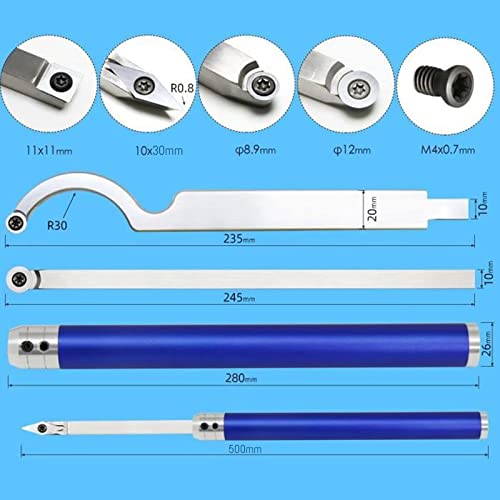 Set de herramientas para torno de madera con punta de carburo miniatura 2