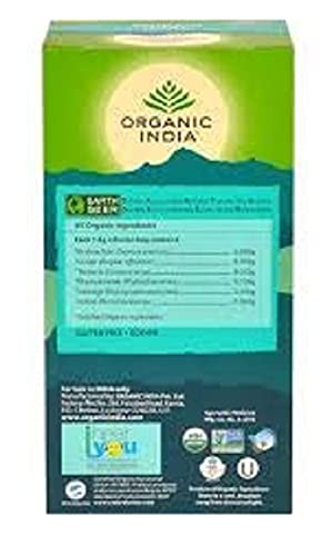 100% Natural Tulsi Classic Green Tea, 25 Infusion Tea Bags In Each Pack Fat To Fit Pack Of 3 + Free Ceramic Mug #TOP2