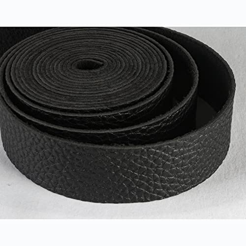 Lychee Pattern Leather Strap | 85 Inches Long | 1 Inch Wide | 1.8Mm Thick | 1 Leather Strip For Diy Craft Projects, Clothing, Jewelry, Wrapping (Black) #TOP4