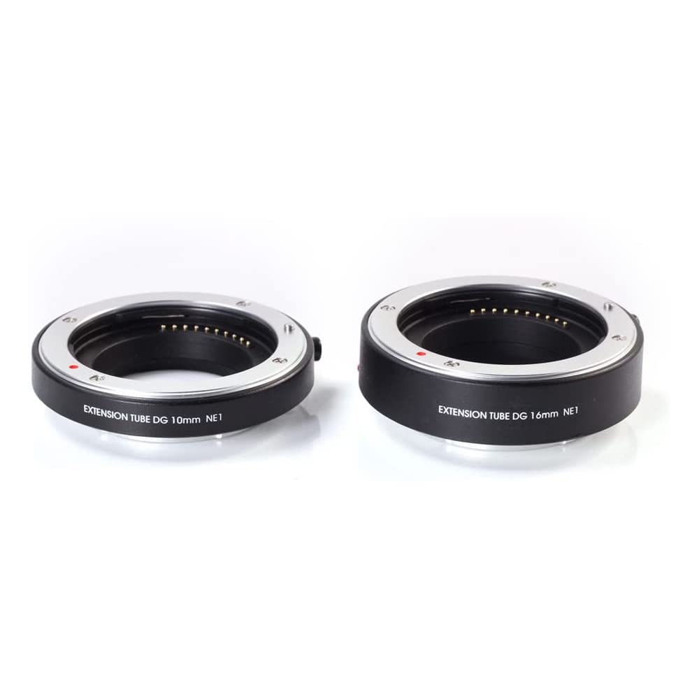 Hersmay Autofocus Tube d'extension macro 10 mm/16 mm pour Sony E-Mount A1 A7C A7IV A9 A6600 A6500 A6400 A6300 A6000 A6100 A6600 A5100 A5000 NEX-C3 A77 A7R A7R. Caméra 7S II III IV A9 II