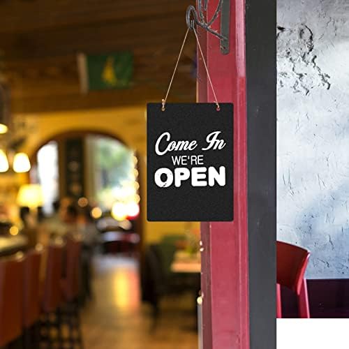 Double-Sided Hanging Blackboard Signs Small Wooden Chalkboard Sign Mini Blackboard Erasable Memo Message Board Signs with Liquid Chalk, Lanyard for Wedding Cafe Restaurant Wall Decoration DIY Craft