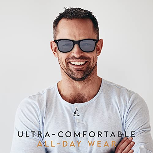 Image of Aluna - Wood and Bamboo Sunglasses For Men and Women, Modern Polarized Wayfarer, Plastic Framed Wooden Glasses