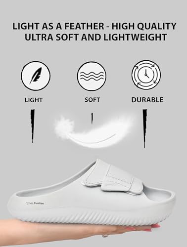 Image of HEALTH FIT Extra Soft Premium Classic Cushion Sliders /Slippers with Cushion FootBed for Adult & Comfortable Light Weight Anti-SkidWaterproof Stylish Flip Flops for Men's HF152
