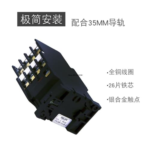 Contactor electromagnético CJ20-10A 220V interruptor de potencia con bornes 2NO2NC 4