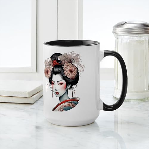 Mug Cerámico 15 oz Diseño Geisha Japonés miniatura 3