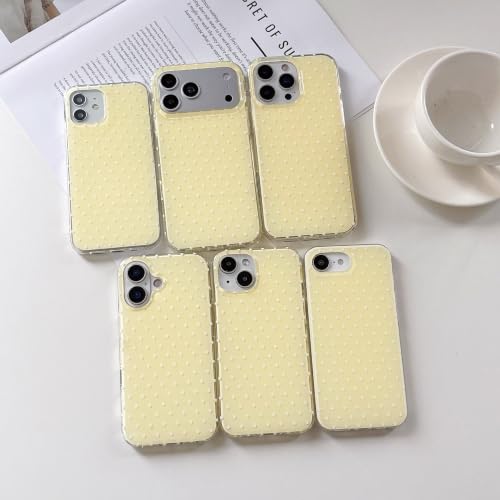 Coque iPhone 17 Pro Max jaune à pois en silicone QLTYPRI - 7