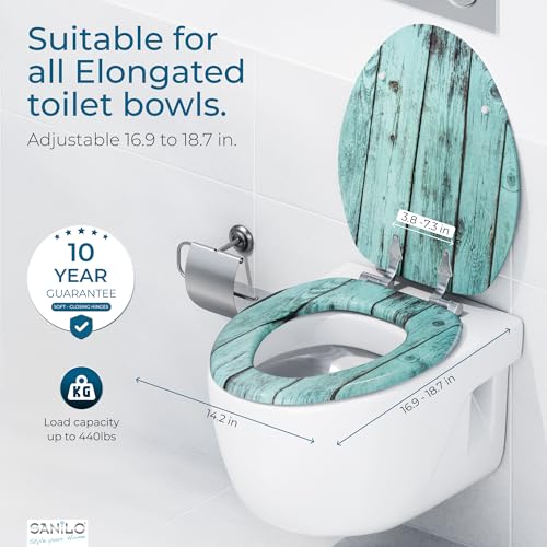 Abattant de WC en bois robuste Sanilo Lumber2 de forme allongée - 5