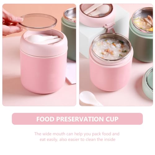 Contenedor de comida de acero inoxidable de 530ml portátil con termo aislante 4
