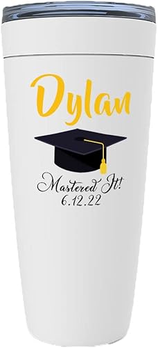 Graduación personalizada 2021  Vaso vikingo de 20 onzas, blanco como suministros de fiesta, decoraciones de graduación, universidad escolar
