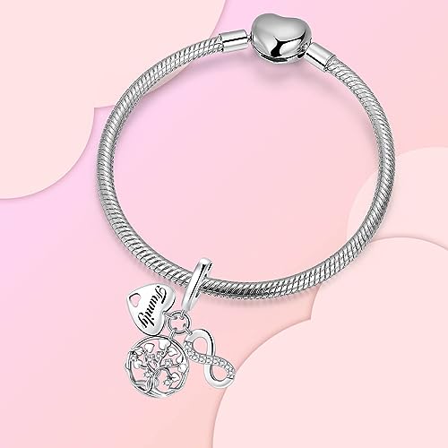 Goineva Family Tree Forever Charm 925 Sterling Silver Charm Fits Women'S Charm Bracelet & Necklace Valentine'S Day Mother'S Day Jewelry Gifts For Women thumb #1