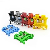 10Pcs UK3N DIN Rail Terminal Block, 32A 500-800V Double-Layer Screw-Type Compact Terminals with PA66/UL94V-0 for Industrial Pane(UK-3N-10 PCS-RED)