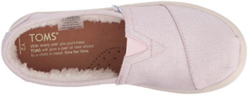 TOMS Toms Tiny Sneaker mit Klettverschluss, - Pink Metallisch Wollen / Shearling - Größe: 37,5 EU