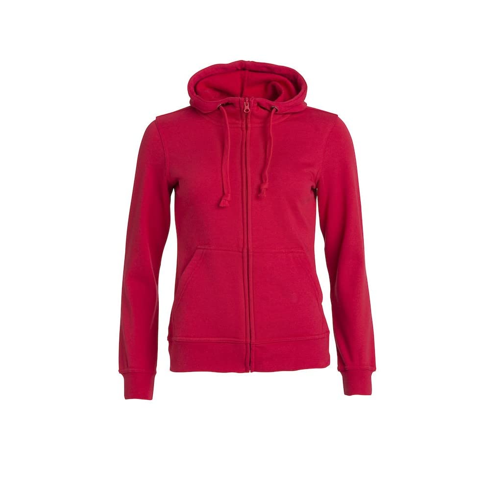 CliQue Womens/Ladies Plain Full Zip Hoodie (M) (Red)