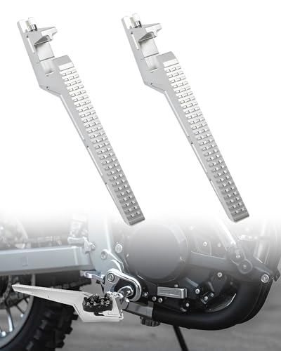 Universal Passenger Peg Extensions Compatible With Enduros and Surron Segway X160 X260 Motorcycle Dirt Bike Passenger Footpegs Pedals (Silver)