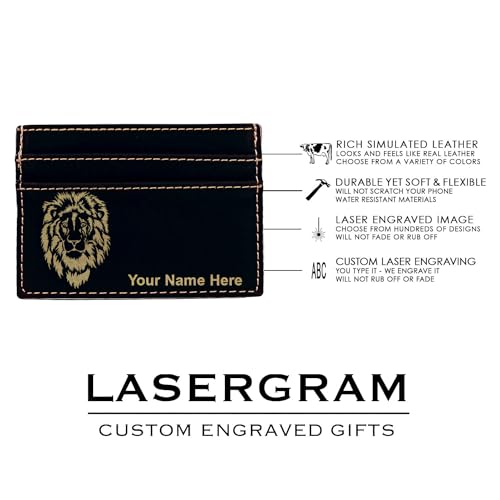 LaserGram MCW Money Clip Wallet, Triceratops Dinosaur, Personalized Engraving Included (Black with Gold)4