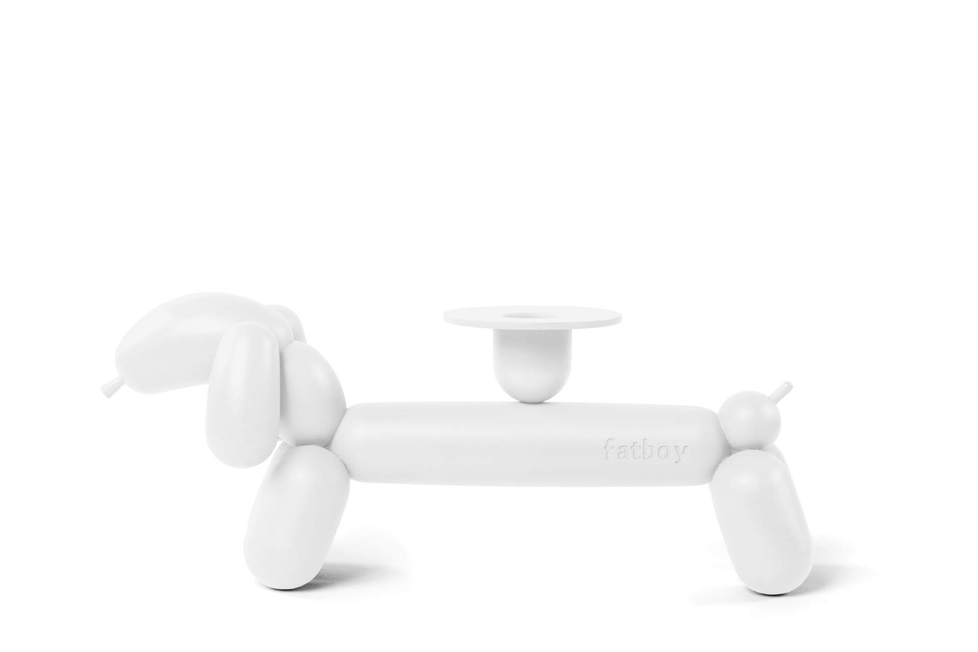 Fatboy® Can-Dog Blanc | Bougeoir Design Moderne | Bougeoir en Aluminium | Bougeoir 1 Bougie pour Noël | 28,5 x 11 x 8 cm