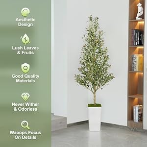 Artificial Olive Tree 6ft with Aesthetic Design Large Tall Fake Plant Faux Silk Floor Plants for Home Living Room Bedroom Office Patio Decor Indoor Artificial Olive Tree 6ft with Aesthetic Design Large Tall Fake Plant Faux Silk Floor Plants for Home Living Room Bedroom Office Patio Decor Indoor