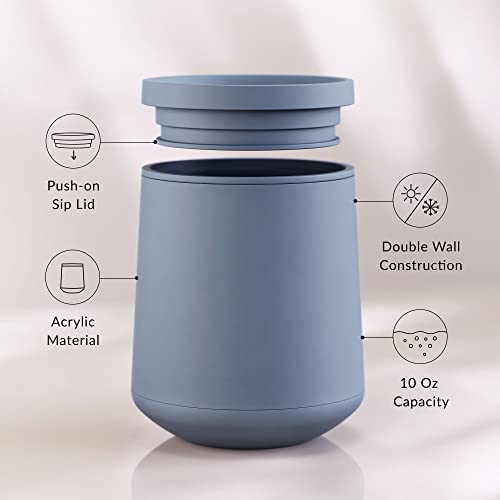 Maars Port Acrylic Wine Tumbler With Lid | Premium Outdoor Insulated Double Wall Reusable Wine Glass Cups, Bpa Free Plastic - Clear, 4 Pack #TOP2