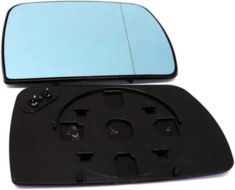 Rear View Mirror Left & Right Side Mirror Glass Blue Rear View Rearview Exterior Angle Fit for BMW X5 E53 1999-2006 Car Accessories(1pc Right)
