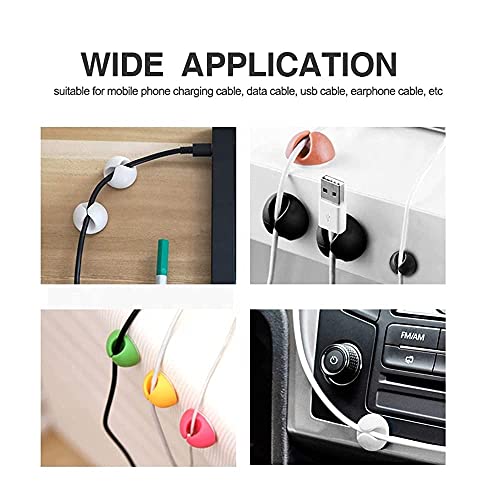 6 Pcs Pack Cable Clips Desktop Cord Organizer,Cable Management, Wire Holder System, Multipurpose Silicone Adhesive Cord Hooks for Home, Office, Car, Desk, Computer, Charging 8 41fRNCX+XdL