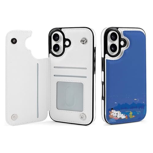 For iPhone 16 Plus �Ή� �P�[�X �蒠�^ ���[�~�� �_�u���{�^���^ ���u���@�\ ���z�^ �v���~�A�����U�[�E�H���b�g�P�[�X, �}�O�l�b�g�� ���G��ǂ� �������U�[ �_�炩��tpu�P�[�X �J�[�h���[ ���^ �y�� 360�x�ی� #-B72SH
