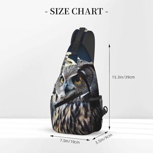 Bolso Cruzado Owl and Moon para Hombre y Mujer miniatura 3