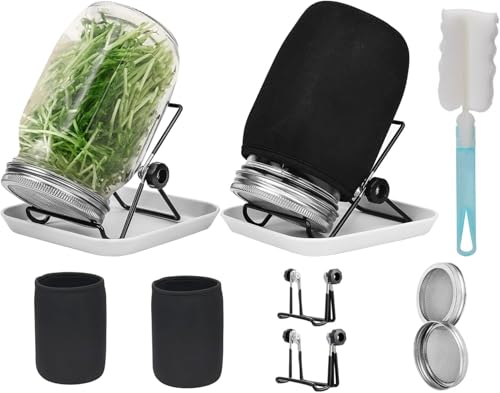 Toowood Samenkeimgläser Sprossen-Starter-Set mit 2 Gläsern