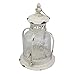 CKK Industrial LTD Stonebriar Antique Worn White Metal Candle Lantern, Use As Decoration for Birthday Parties, a Rustic Wedding Centerpiece, or Create a Relaxing Spa Setting, For Indoor or Outdoor Use