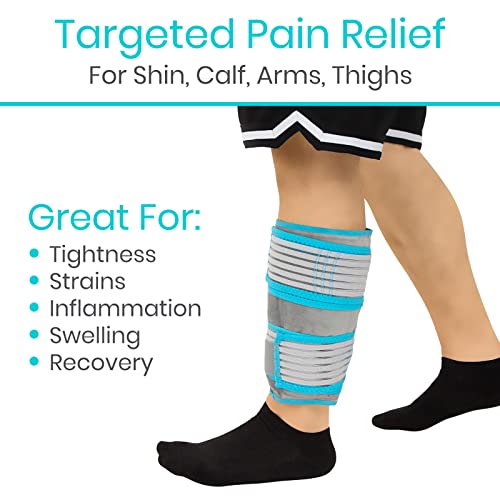 Image of Vive Calf & Shin Ice Pack Wrap (Single) - Extra Strength Hot & Cold Therapy