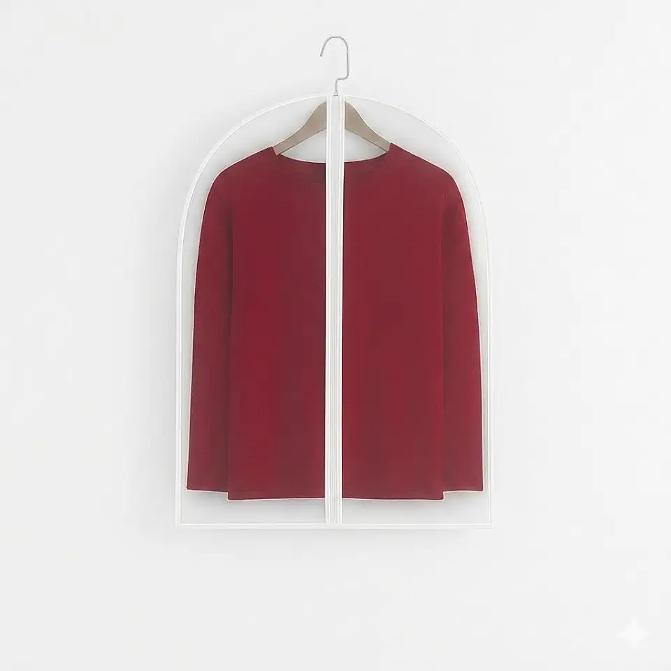 Capa Protetora Para Roupas Com Zíper Transparente Material Resistente Proteção Contra Poeira e Umidade Ideal Para Casacos Ternos e Vestidos