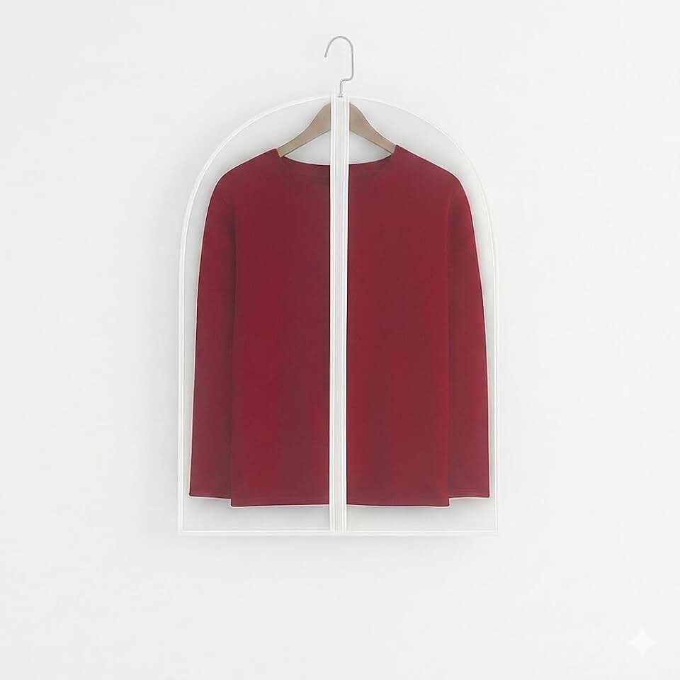 Capa Protetora Para Roupas Com Zíper Transparente Material Resistente Proteção Contra Poeira e Umidade Ideal Para Casacos Ternos e Vestidos