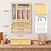 DALSHABET 6 In 1 Borsa Organizer E Dispenser Per Pellicola Trasparente E Carta Alluminio - Beige - 2