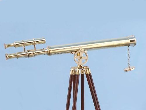 Hampton Nautical Floor Standing Brass Griffith Astro Telescope, 64", Brass