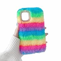 Tivenfezk Nadoli Lapin Coque Pour Honor Magic 4 Lite 5G,Hiver Oreille De Lapin Peluche Fausse Fourrure Cover Femmes Filles Belle Duveteux Arrière Bunny Étui Housse